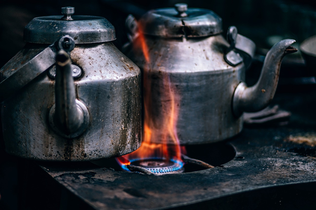 Get some hot water boiling so you can break up a clog. 