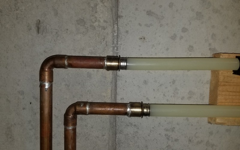 pipes away from the wall