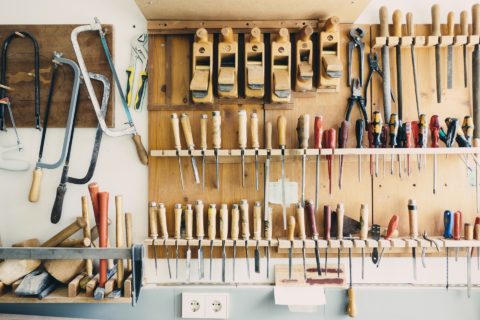 A well-maintained toolshed