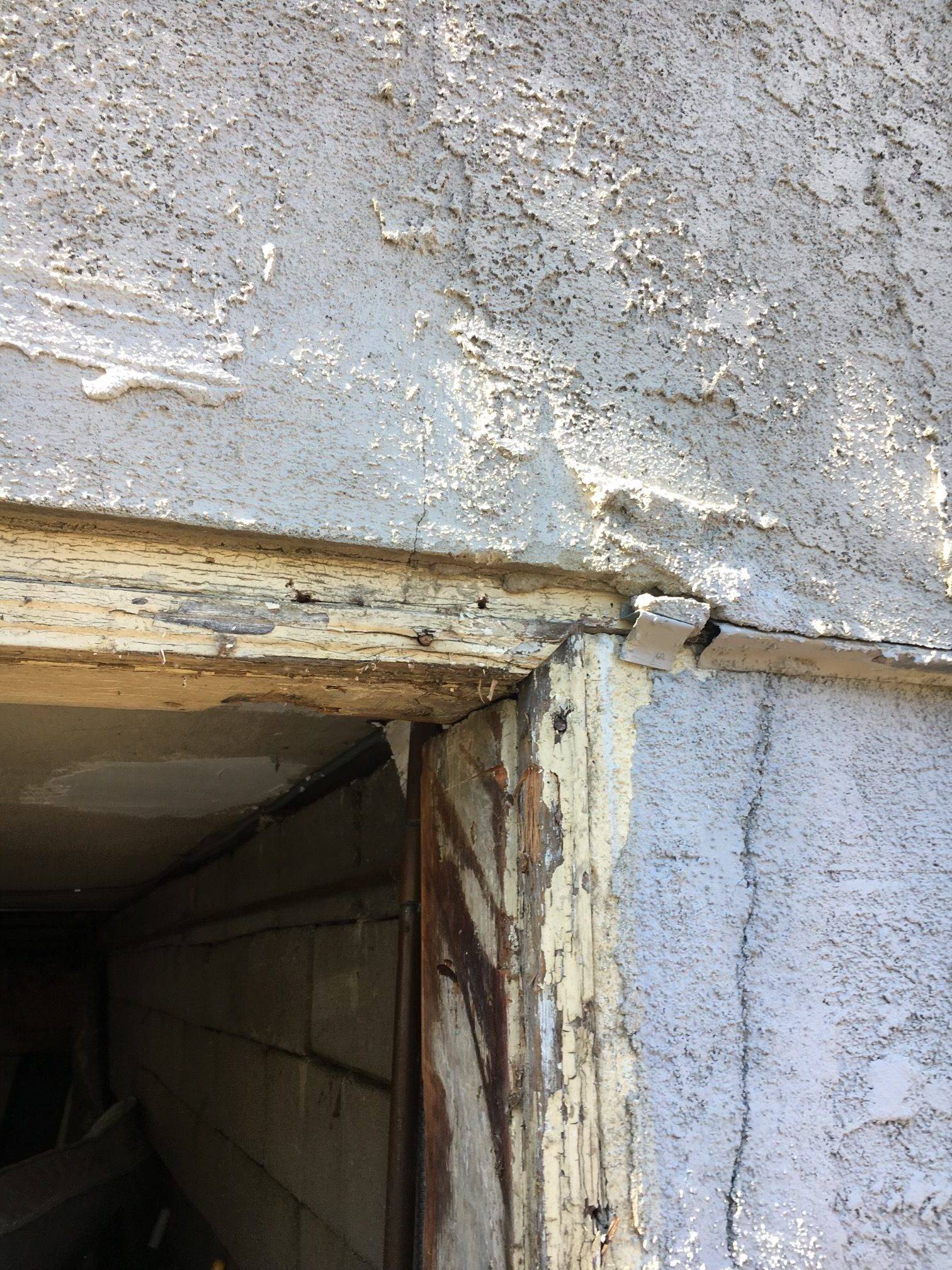 Worn-Out Garage Door Frame