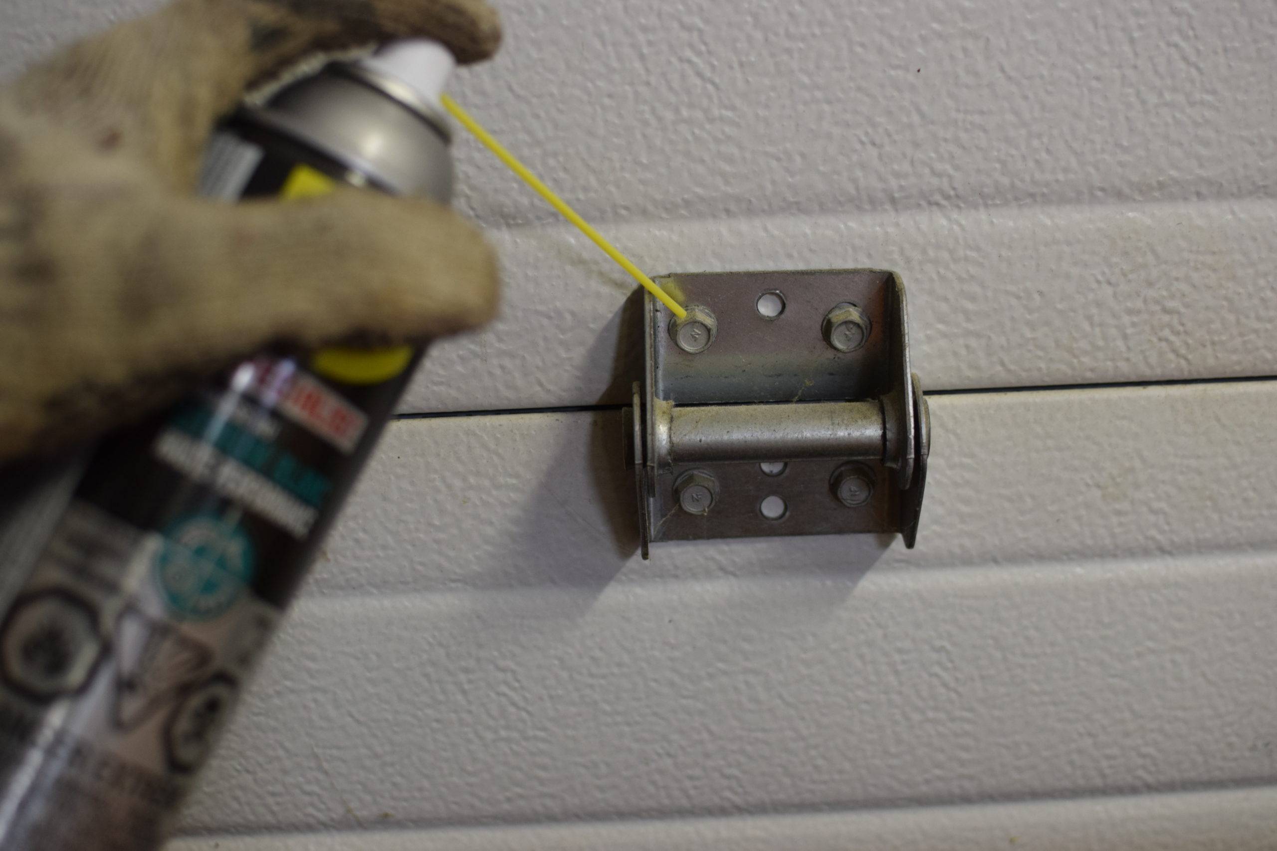 Lubricating a part of garage door