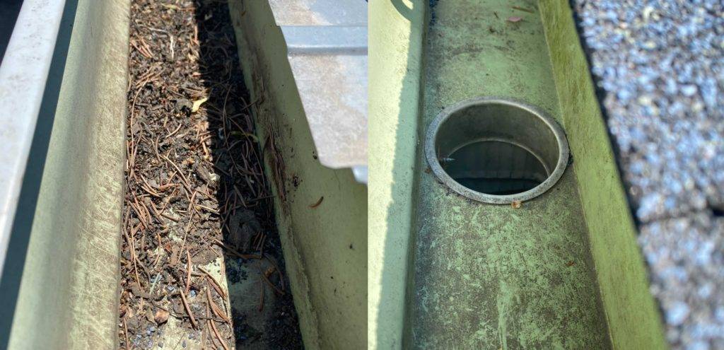 Before And After Gutter Cleaning