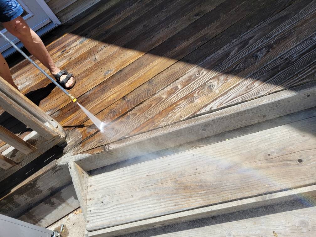 power wash deck