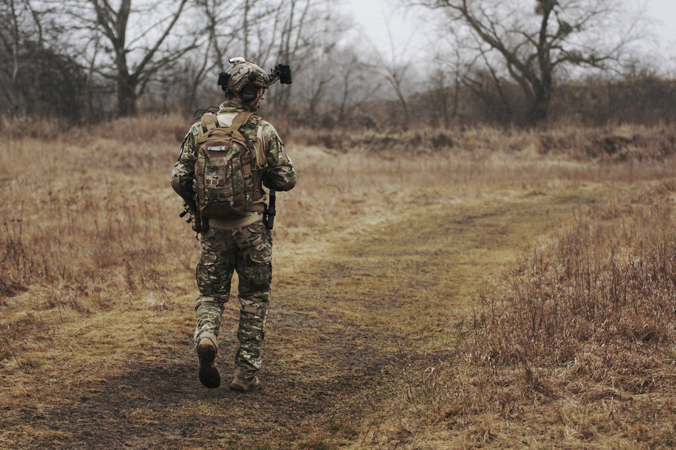 Soldier walking