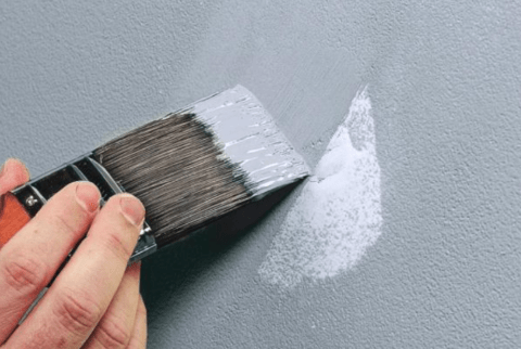 painting a patched hole in drywall