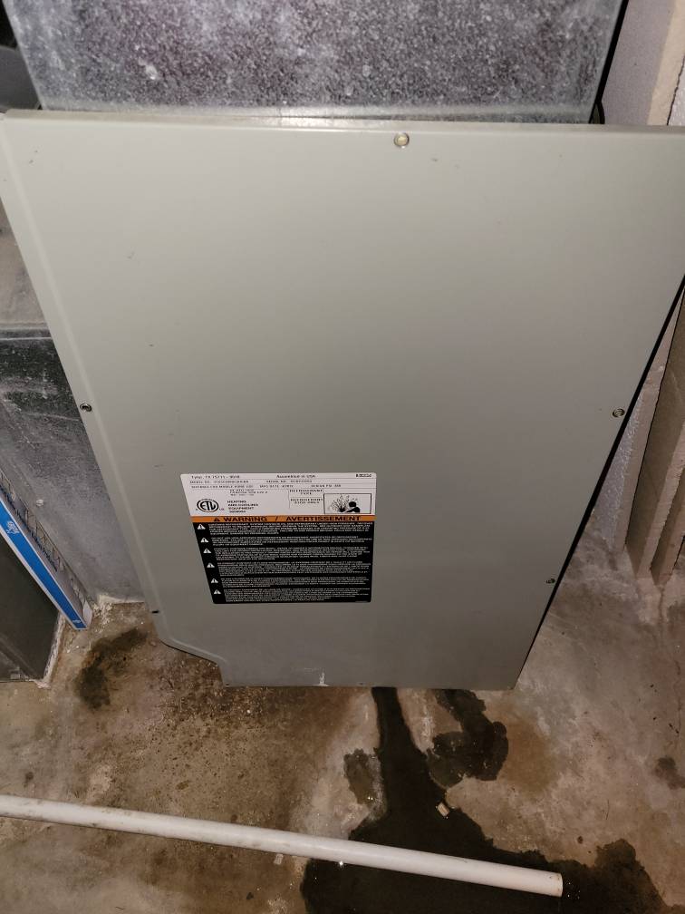 panel on air conditioner.