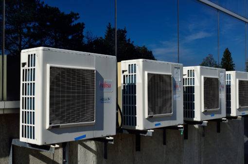 row of fujitsu air conditioners