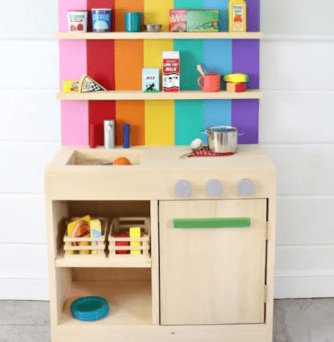 diy play kitchen for children