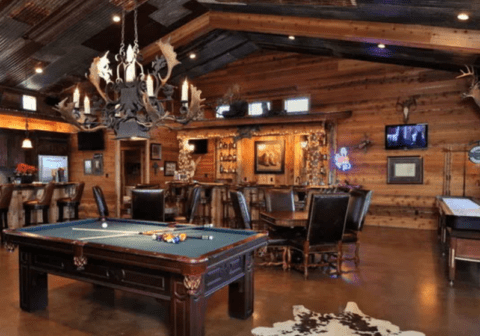 rustic cabin man cave