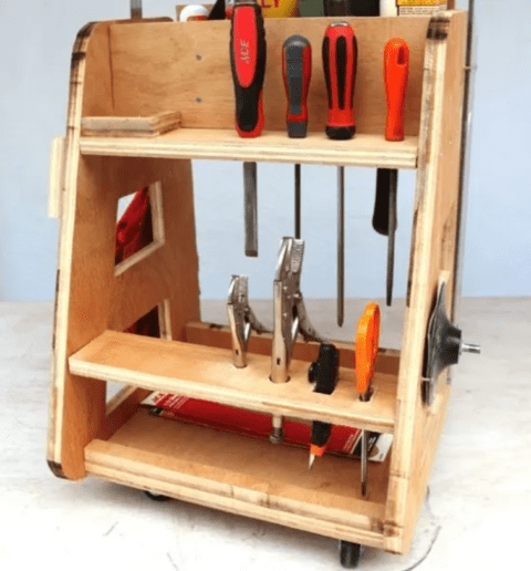 diy wooden tool caddy