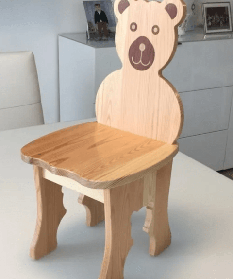 wooden kids chair