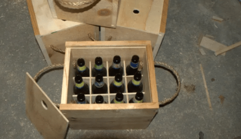 wooden beer bottle crate