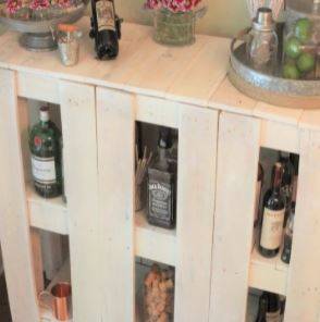 recycled pallet bar cart