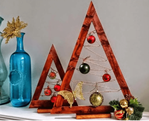 wooden ornament tree