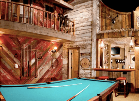old western themed man cave