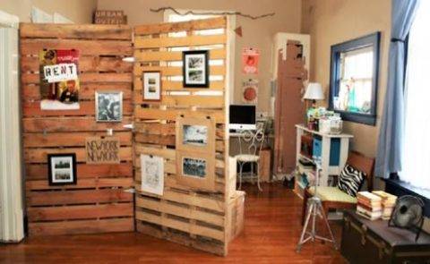 pallet wood dividing wall