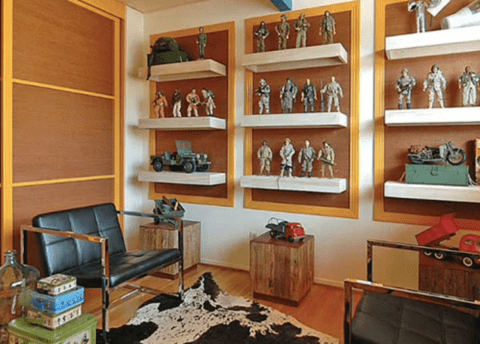 man cave with gi joe figurines