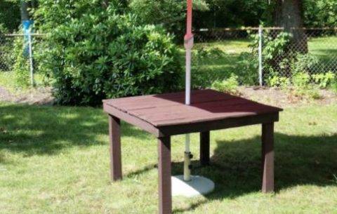 wood pallet outdoor table