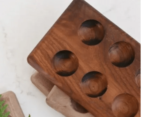 wooden egg holder