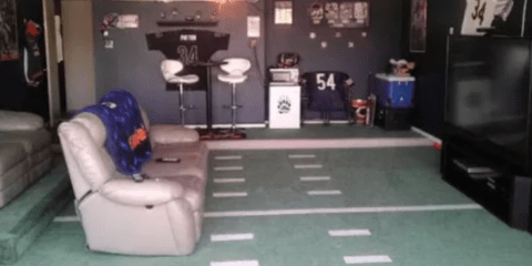 football themed man cave