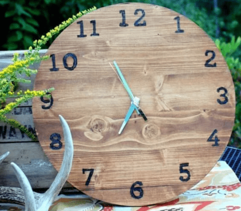 diy wood clock