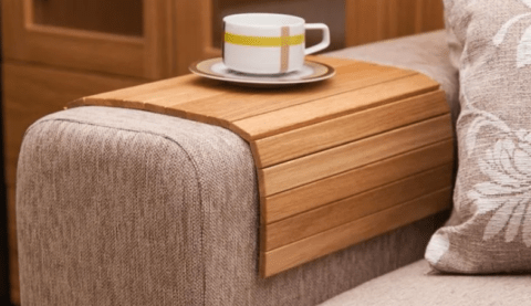 sofa tray table made of wood