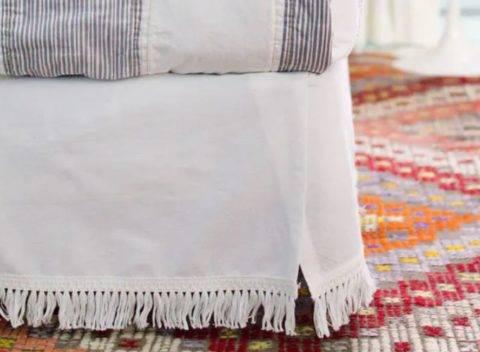 bed skirt sewing project