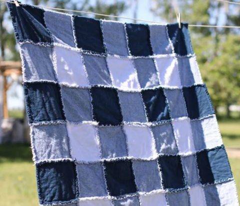 checkered quilt sewing project