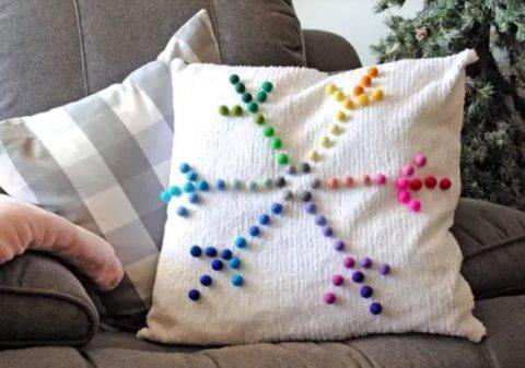 rainbow snowflake sewing project