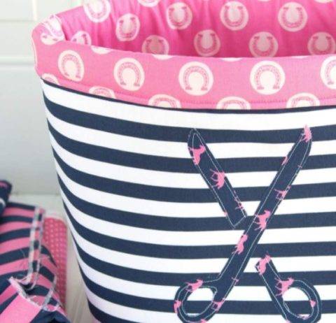 fabric basket sewing project