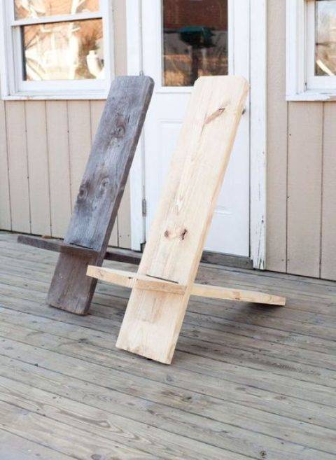 simple wooden chairs