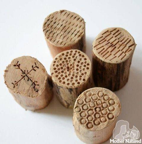 wooden textured stamps