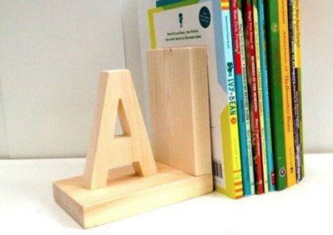 wood bookend