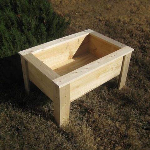 raised garden bed made of wood