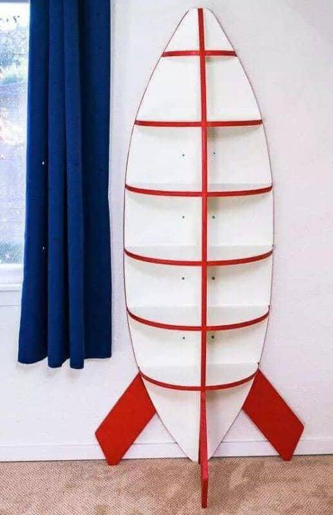 rocket ship shelf