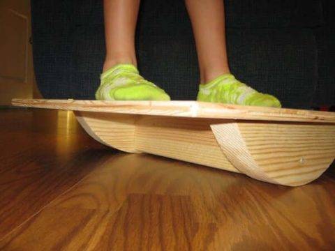 wooden balance board