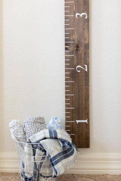 wooden growth chart