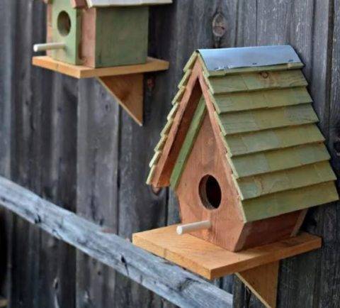 wooden birdhouse