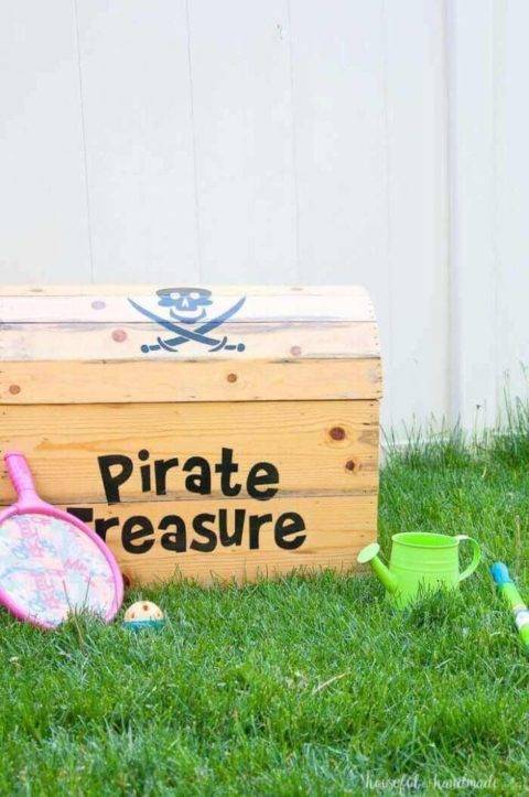 wooden treasure chest for kids