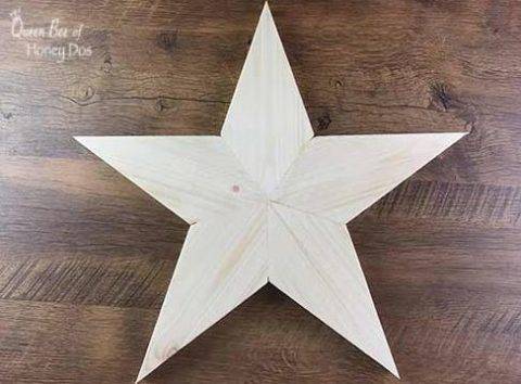 wooden star decoration