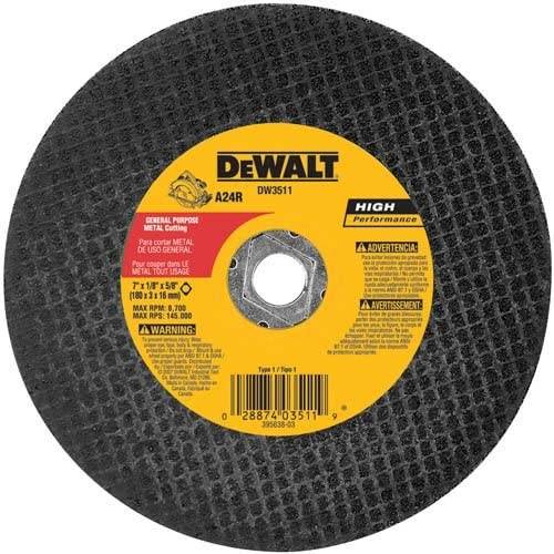 DeWalt-branded metal-cutting blade.