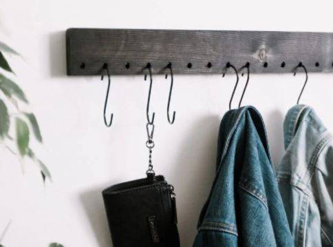 wooden wall mounted coat rack