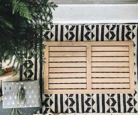 wooden doormat