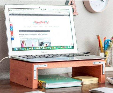 wooden laptop desk stand