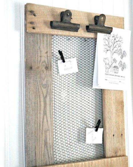 wooden farmhouse style bulletin board