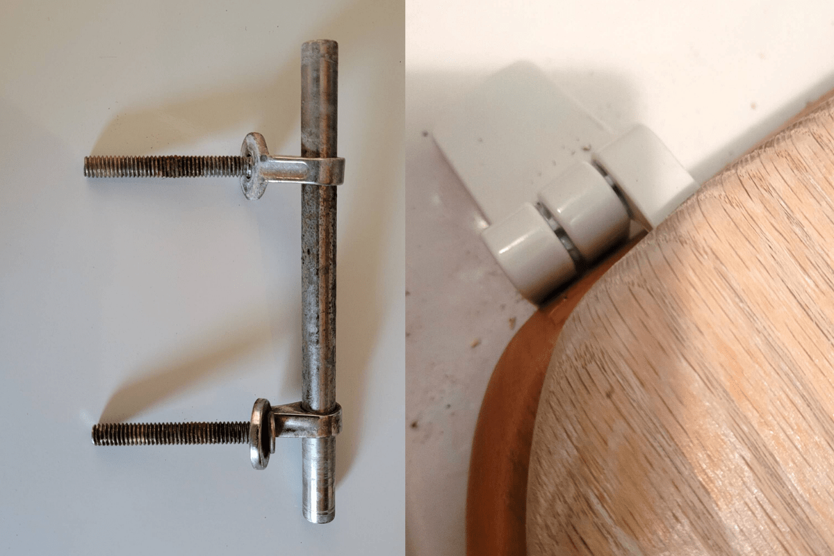 How To Repair A Broken Toilet Seat Hinge ManMadeDIY