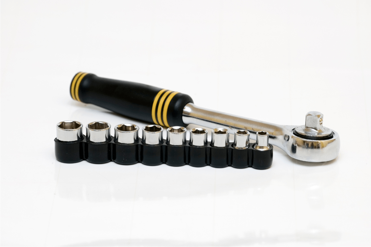 socket set on white background