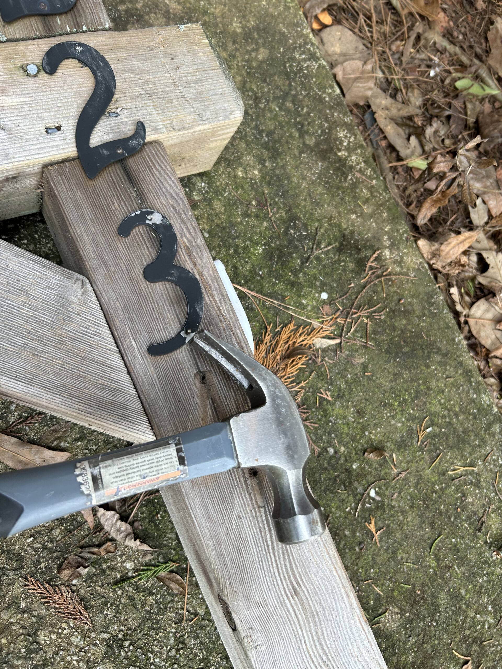 old mailbox posts with numbers