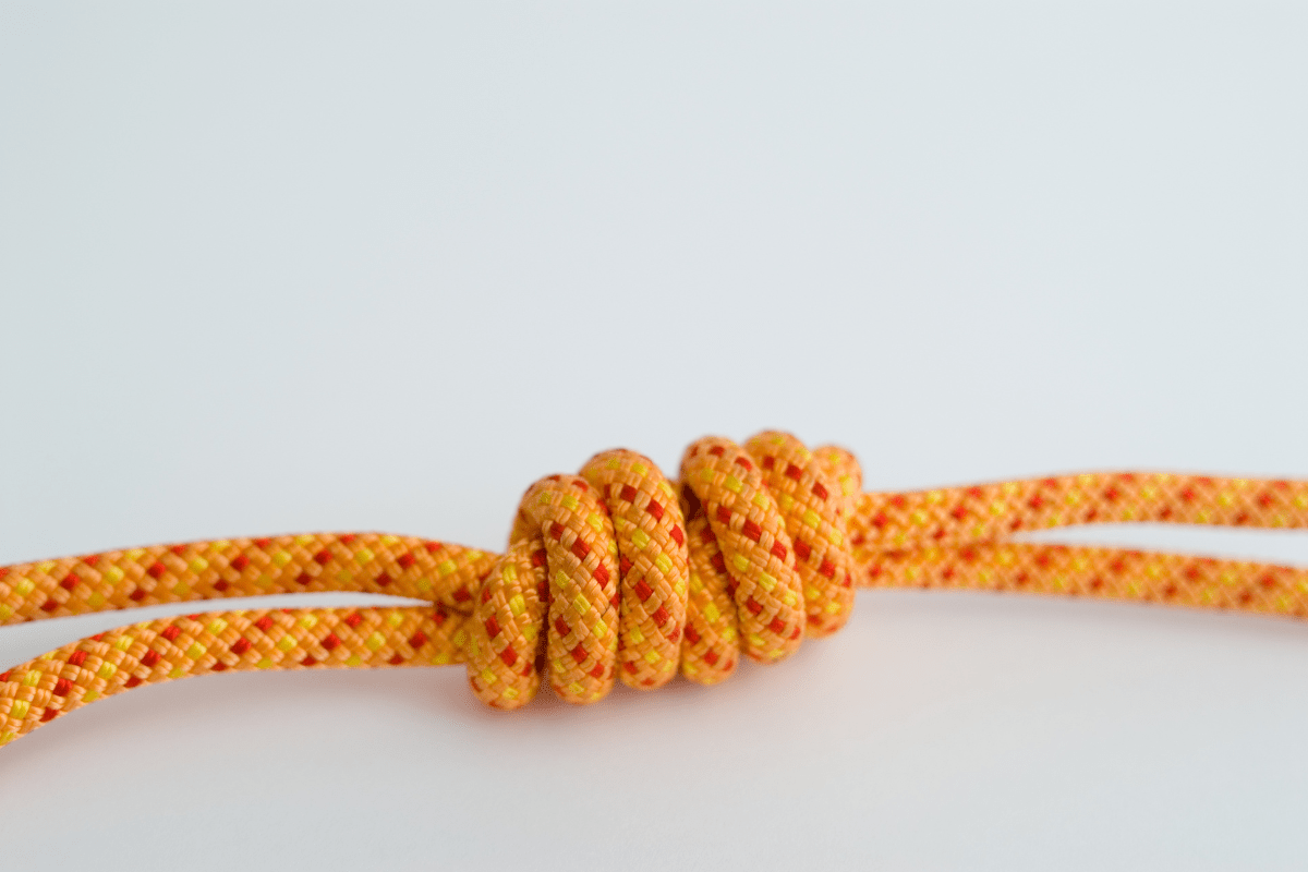 close up of fisherman's knot
