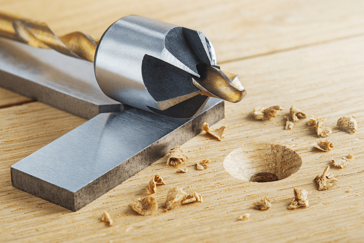 closeup of countersink bit